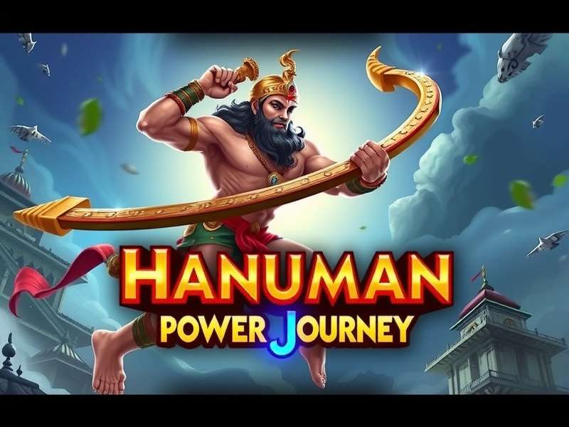 Hanuman Power Journey game cover featuring Lord Hanuman in action
